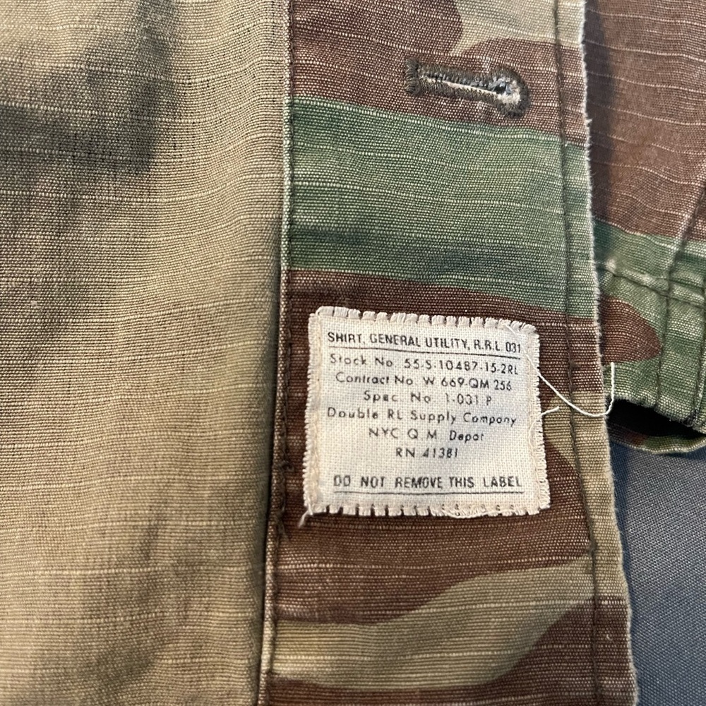 RRL Ralph Lauren Military Inspired Ripstop Camo Overshirt Workshirt-MEN-S - Picture 10 of 10